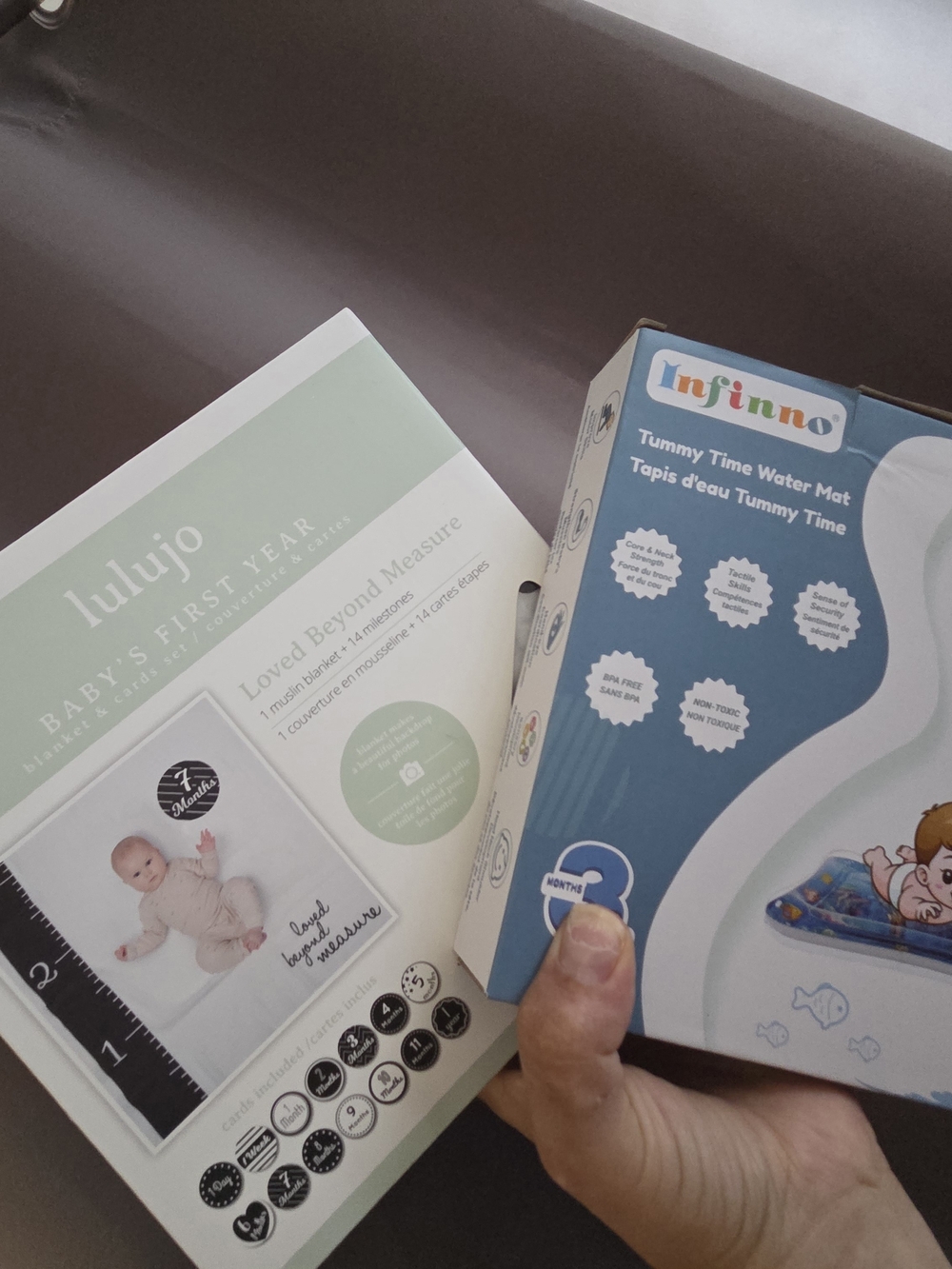 Baby Milestone Bundle | Lulujo First Year Blanket Cards + Tummy Time Water Mat